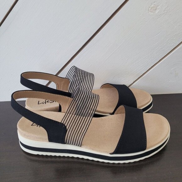 NEW LifeStride Velocity2.0 Women's 8.5M Zing Platform Slip on Sandals - Picture 1 of 10